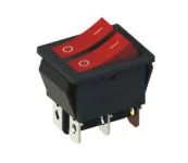 KCD3-2W Công Tắc Đôi ON-OFF 6Pin 6A LED Đỏ